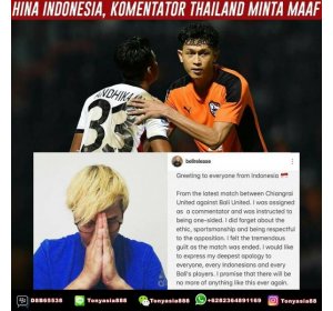 Komentator Sepakbola Thailand Minta Maaf Setelah Menghina Indonesia | Judi Online Indonesia